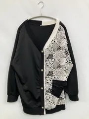 GOLD JAPAN カーディガン/ボレロ XL ブラック 無地 レース ミドル丈 長袖