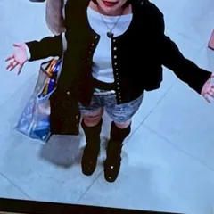 L `EST ROSE レストローズ ノーカラージャケット 1 ブラック コットン ベロア 無地 ショート丈