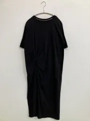 URBAN NOW アーバンナウ ワンピース FREE ブラック コットン 無地 半袖 ロング・マキシ丈 タイト