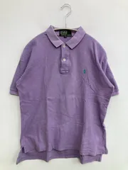 Polo by Ralph Lauren ポロバイラルフローレン ポロシャツ 170 パープル 無地 ワンポイント ブランドロゴ 半袖
