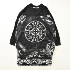 【美品】 ブランク BLANK ビッグシルエット ポンチョ カットソー S バンダナ柄 黒のサムネイル