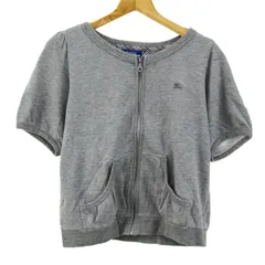 バーバリーブルーレーベル ブルゾン アウター 半袖 スウェット ジャケット レディース 38サイズ グレー BURBERRY LONDON BLUE LABEL 【中古】