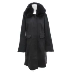 ゼラール ZELAL カシミヤロングコート フォックスファー 比翼 7AR グレー /JS ■ECA003