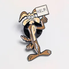 再入荷！送料無料！ ★ピンズ PINS★ピンバッジ 【 Looney Tunes  ( ルーニーテューンズ )】ワイリーコヨーテ / HELP 〚アメリカン雑貨 アメトイ〛のサムネイル