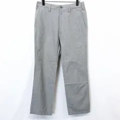 【中古】[印象AB] GREEN LABEL RELAXING UNITED ARROWS パンツ メンズ S グレー系 綿100% 若干薄手 ストレート マイクロストライプ ジップフライのサムネイル