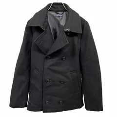 古着 アーバンリサーチ URBAN RESEARCH メルトン系 ピーコート ピージャケット 無地 長袖 ウール×アクリル×ポリ×ナイロン M 黒 レディース