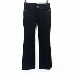 【中古】[印象AB] h by Jerome Dahan ジェロームダーハン パンツ / ジーンズ レディース 24 黒 デニム ストレッチ ブーツカット バックポケットにかわいい刺繍