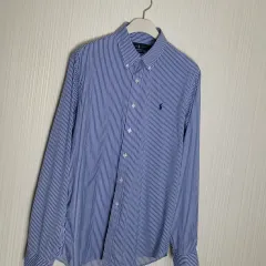 100-105 ポロ パフォーマンス シャツ ネイビー ストライプ ラルフローレン