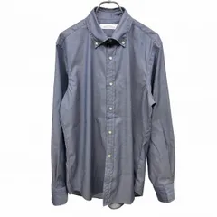 【中古】[印象A] UNITED ARROWS Green Label Relaxing グリーンレーベルリラクシング ボタンダウンシャツ メンズ L ヘザーネイビー 杢紺 綿×ポリウレタン 無地 長袖 ポケット無しのサムネイル