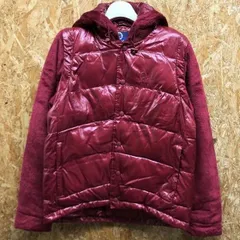 【中古】[印象BC] Penfield ペンフィールド レディース Mサイズ レッド 赤 ポリ100% 2WAYジャケット 中綿入り パーカー 袖脱着可 長袖 ジップ×ドットボタン Mのサムネイル
