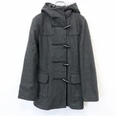 【中古】[印象AB] UNITED COLORS OF BENETTON ベネトン ダッフルコート / パーカー レディース S メランジ チャコールグレー 毛など 裏地付き 無地 ハイネックフード トグルボタン留め メルトン 長袖のサムネイル
