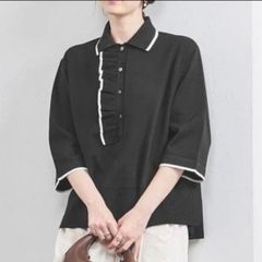 美品 完売品 グレースコンチネンタル チュールフリルフレアトップ 36