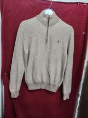 ポロ ラルフローレン ハーフジップアップ ニット ベージュ