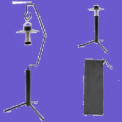 小型LEDランタン用 スタンド 三脚 ランタンアクセサリー ゴールゼロ 収納袋付き 卓上 ランタンスタンド (弓) CHENGMAY