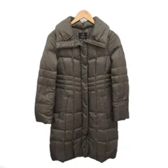 23区 オンワード樫山 ダウンコート ジャケット ジップアップ スタンドカラー カーキ 32 約XS  ■YHS12