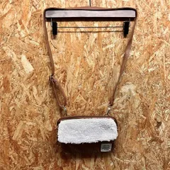 古着 Honeys ハニーズ - レディース 2way ミニショルダーバッグ×ポーチ かばん カバン コーデュロイ ストラップ脱着可 - ブラウン×ホワイト