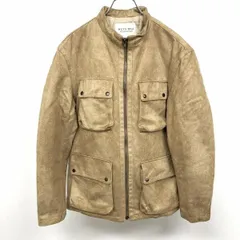 【中古】[印象AB] MEN'S BIGI SPILLO＆FILO メンズビギ パデットジャケット メンズ M ベージュブラウン 茶系 綿×ポリ モックネック マチ有りポケット 内ポケット無し 中綿 フェイクスエード 無地 長袖のサムネイル