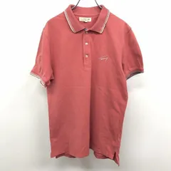 【中古】[印象B] TOMMY トミー ポロシャツ / カットソー メンズ M ピンク 綿100% コットン 鹿の子 ロゴ刺繍 半袖 ショートスリーブ ロングテールのサムネイル