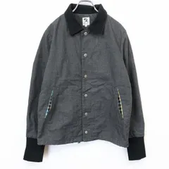 【中古】[印象AB] Arnold Palmer アーノルドパーマー ブルゾン / ジャケット メンズ M 2 メランジ グレー 薄手の中綿入りのノースリーブライナー付き ドットボタン留め 裾に調節紐付き 袖口のリブ長め 左ポケット近くに赤いパラソルのロゴ刺繍のサムネイル