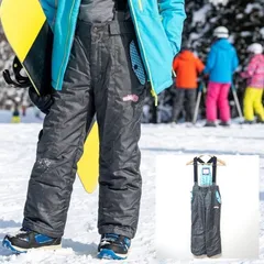 機能性抜群【AIRWALK】エアウォーク スノーウエア スキー スノーボード スノボ パンツ 中綿 ポリエステル 雪遊び 撥水 グレー 灰色 チェック 水色 キッズ 子供 サイズ140 /M44378jQ