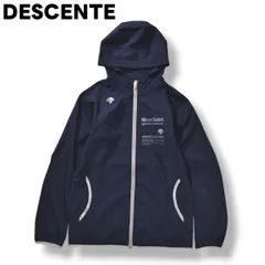 【定番】 デサント DESCENTE ムーブ スポーツ MOVE SPORT ロゴ プリント ハニカムクロス ジップアップ パーカー フーディー ジャージ L ネイビー スポカジ トレーニング カジュアル ウェア レディース ♪のサムネイル