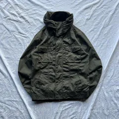 ボリュームネック ミリタリージャケット カーキ オリーブ Y2K 00s グランジ アメカジ ストリート 古着 ギミック ハイネック フーディー 裏地付き ブルゾン ワークジャケット パンク ロック テック系 モード カジュアル 秋 冬