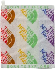 ザ・ノース・フェイス THE NORTH FACE アウトドア マウンテンレインボータオルS ベビー ハンドタオル スタイ よだれかけ 今治 日本製 オーガニックコットン 綿100 抗菌 赤ちゃん ギフト プレゼント  NNB22 LT ロゴパターン2