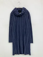 CELE GOSSIP チュニック M ネイビー 長袖 ひざ丈 ストライプ柄