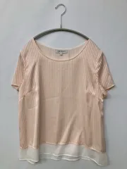 INDIVI インディヴィ シャツ/ブラウス 38 ピンク ストライプ柄 ミドル丈 半袖