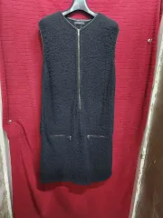 SYSTEM ブラック ロング ベスト ONE PIECE