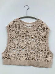 KHALITA ハリータ ベスト M ベージュ レース