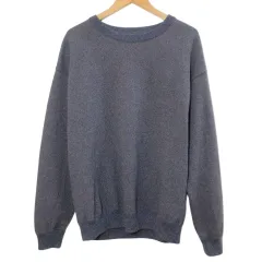 クレプスキュール crepuscule 美品 Light Moss Stitch L/S Sweat 2201-001 鹿の子 プルオーバー スウェット クルーネック ドロップショルダー メランジ 1 S～M相当 紫 パープル /Xのサムネイル