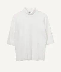 ZARA ザラ 白 半袖タートルネックTシャツ