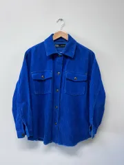 レディース ZARA ザラ ブルー コーデュロイ シャツ S