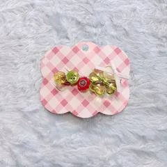 ボタンヘアクリップ(クローバー)/ハンドメイド