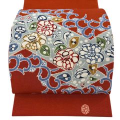 週末お値下❣【未使用品】栗山紅型 九寸名古屋帯 結城紬 栗山吉三郎 