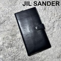 JIL SANDER ジルサンダー ブラック レザーウォレット 長財布 - メルカリ