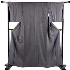 小紋 身丈160.5cm 裄丈66cm M 袷 結び文 幾何学 灰紫 正絹 秀品 【中古】