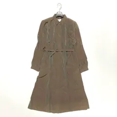 新品 LOVELESS ラブレス ロングワンピース シャツワンピース とろみ 玉虫 ベルト カーキ ブラウン 34 XSのサムネイル