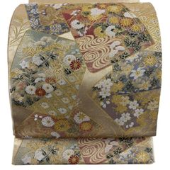V3466 ○高級 正絹 唐織 六通 袋帯 - メルカリ