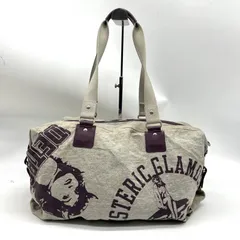 希少◎HYSTERIC GLAMOUR ヒステリックグラマー “”歴代ヒスガール”” プリント トートバッグ ボストンバッグ グレー Y2K メンズ レディース 大容量◎