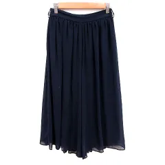 ナチュラルビューティーベーシック NATURAL BEAUTY BASIC ガウチョパンツ S 紺 ネイビー /RT