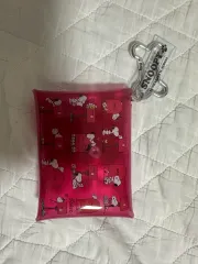 SNOOPY ピンク PVC ポーチ キーホルダー