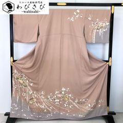 袋帯 切嵌 華模様 金糸 白茶色 O-6118 袋帯 切嵌 華模様 金糸 白茶色 O-6118 - メルカリ