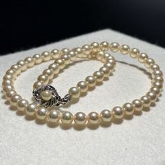 大珠 エメラルド】アコヤ真珠 ネックレス8.5mm K14WG イヤリング 
