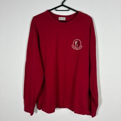 MONCLER モンクレール メッシュロゴ ロングTシャツ 長袖 レッド M