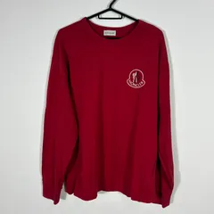 MONCLER モンクレール メッシュロゴ ロングTシャツ 長袖 レッド Mサイズ