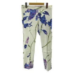 レッド ヴァレンティノ RED VALENTINO タグ付き パンツ 花柄 ストレート 40 白 ホワイト 0331