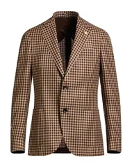 ラルディーニ メンズ アウター ジャケット・ブルゾン LARDINI テーラードジャケット Dark Brown ブラウンのサムネイル