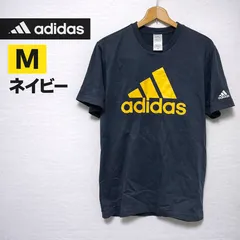 新品 adidas ビッグロゴTシャツ M ネイビー ゴールド IC9359